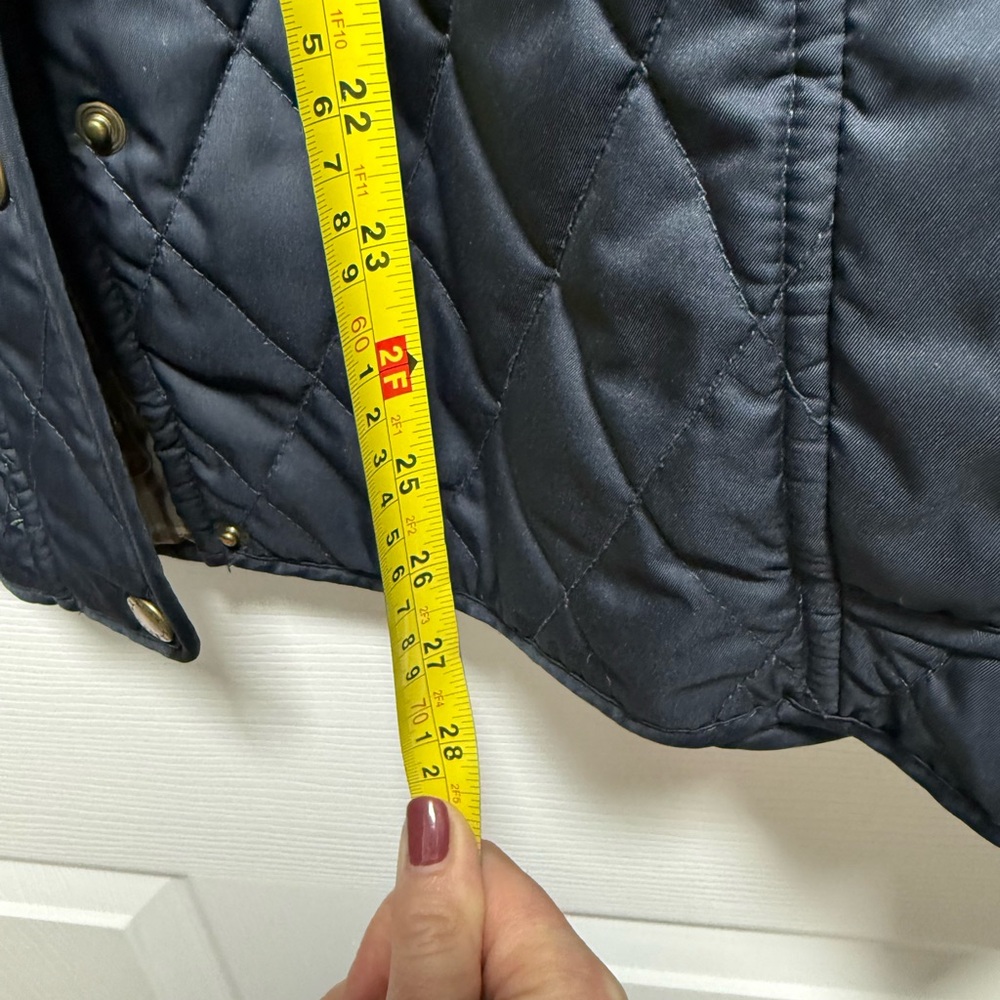 L.L. Bean Women's Dark Blue Quilted Utility Jacket - Picture 6 of 7